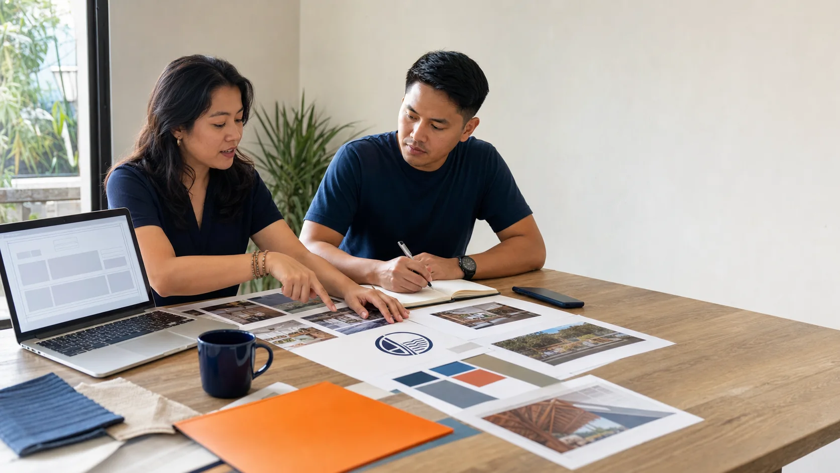A GroundUp one-on-one website briefing using a business owner's photos, references, and brand direction